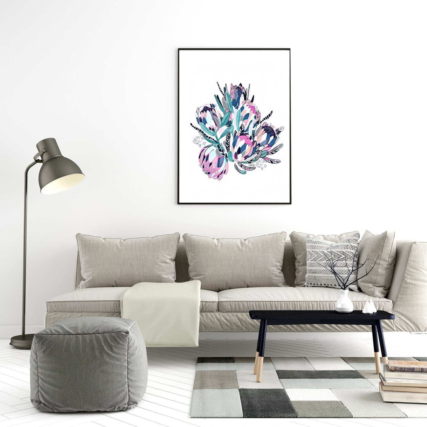 Colour bunch (white) Print