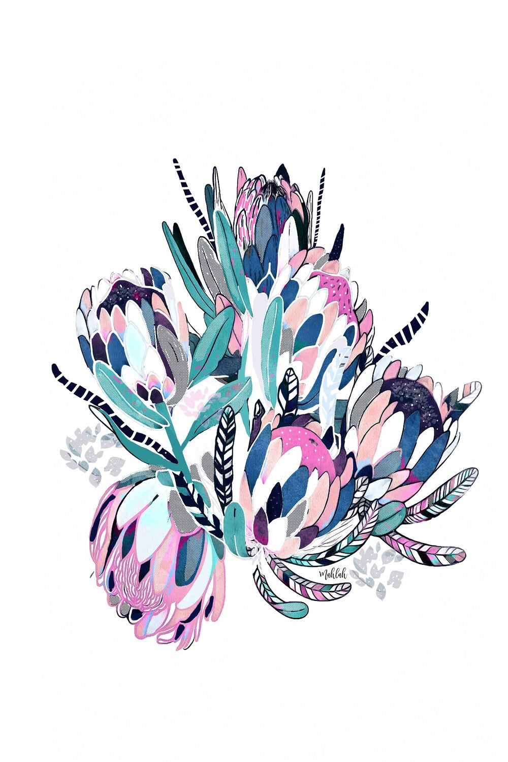 Colour bunch (white) Print