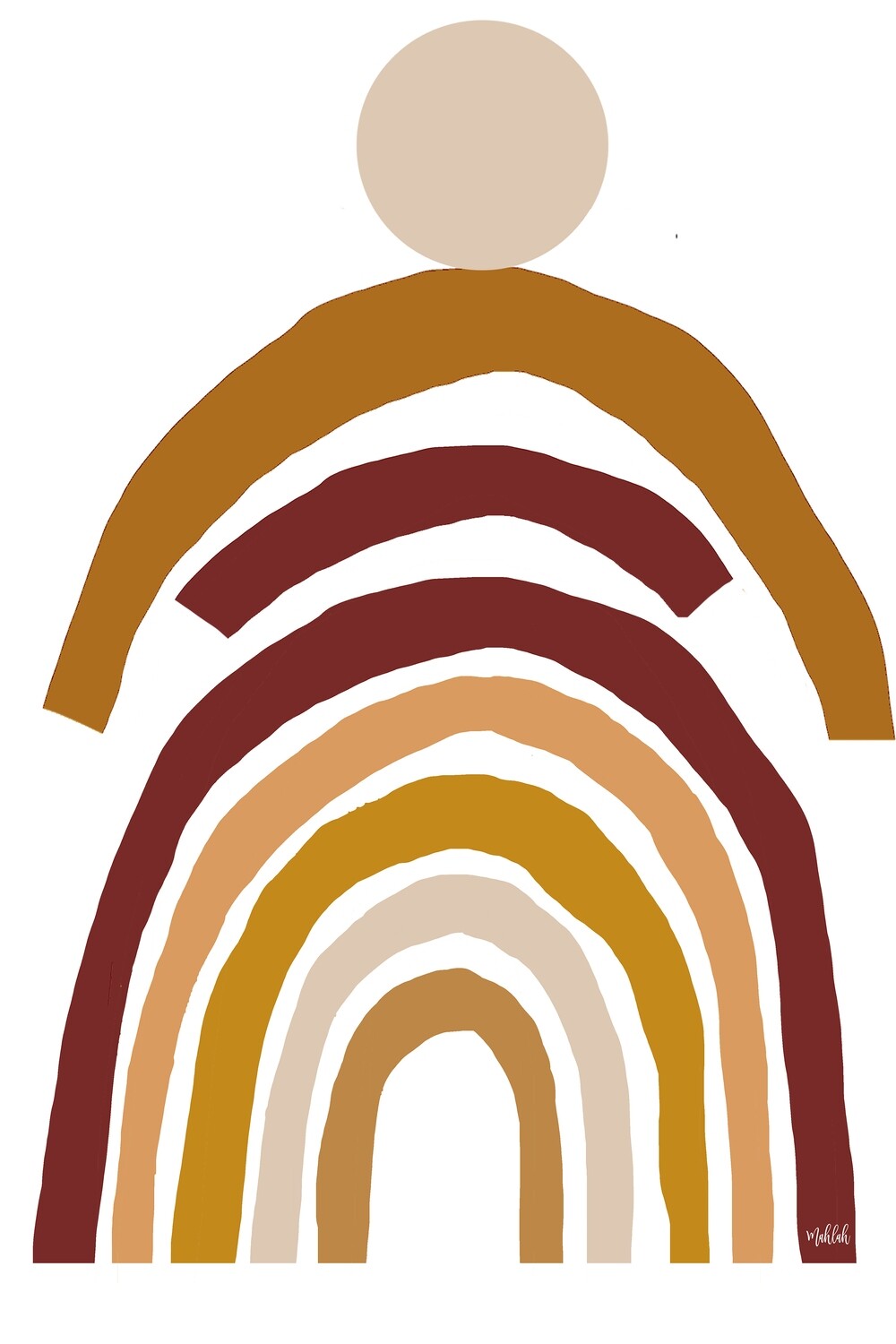 Rainbow Grounded (Orange)Print