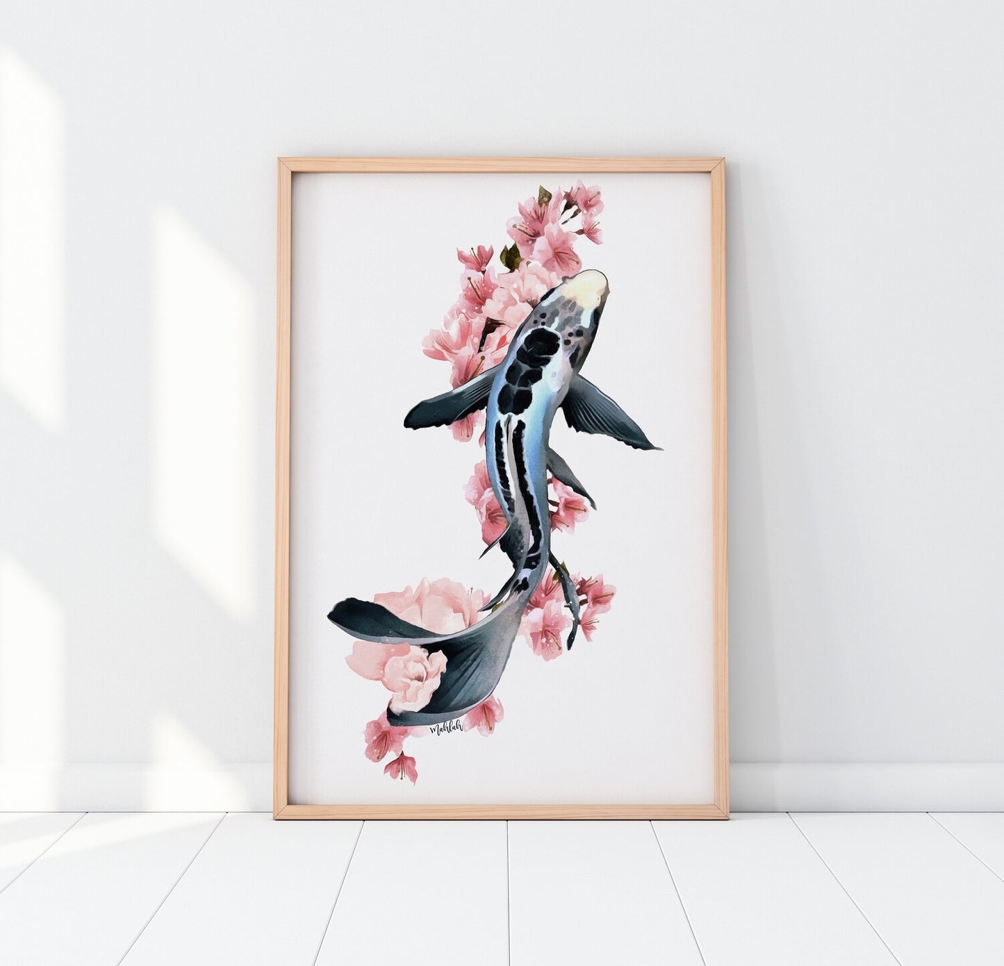 Flower koi Print