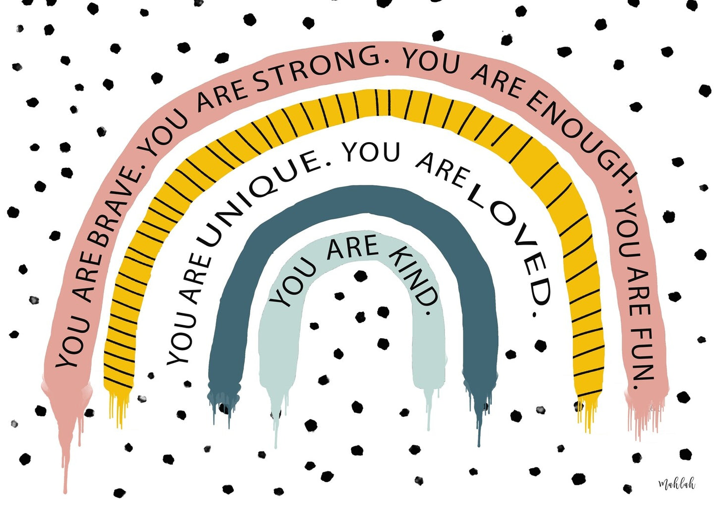 Affirmation rainbow 5 Print
