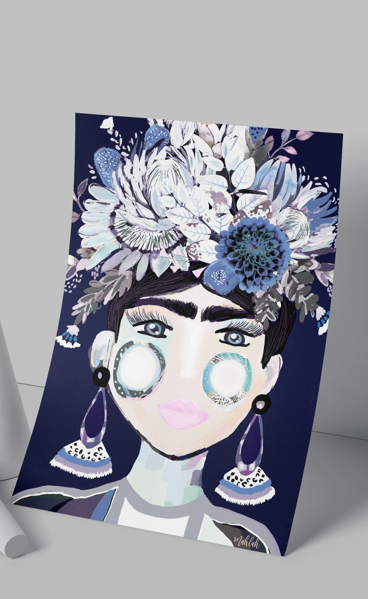 A3 print 300gsm Blue Frida- FRIDAINK002