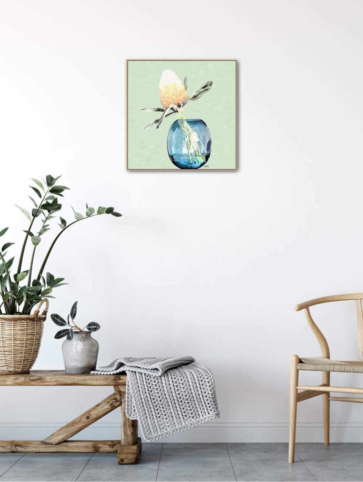 Banksia Vase Canvas print - 60x60x3.5cm