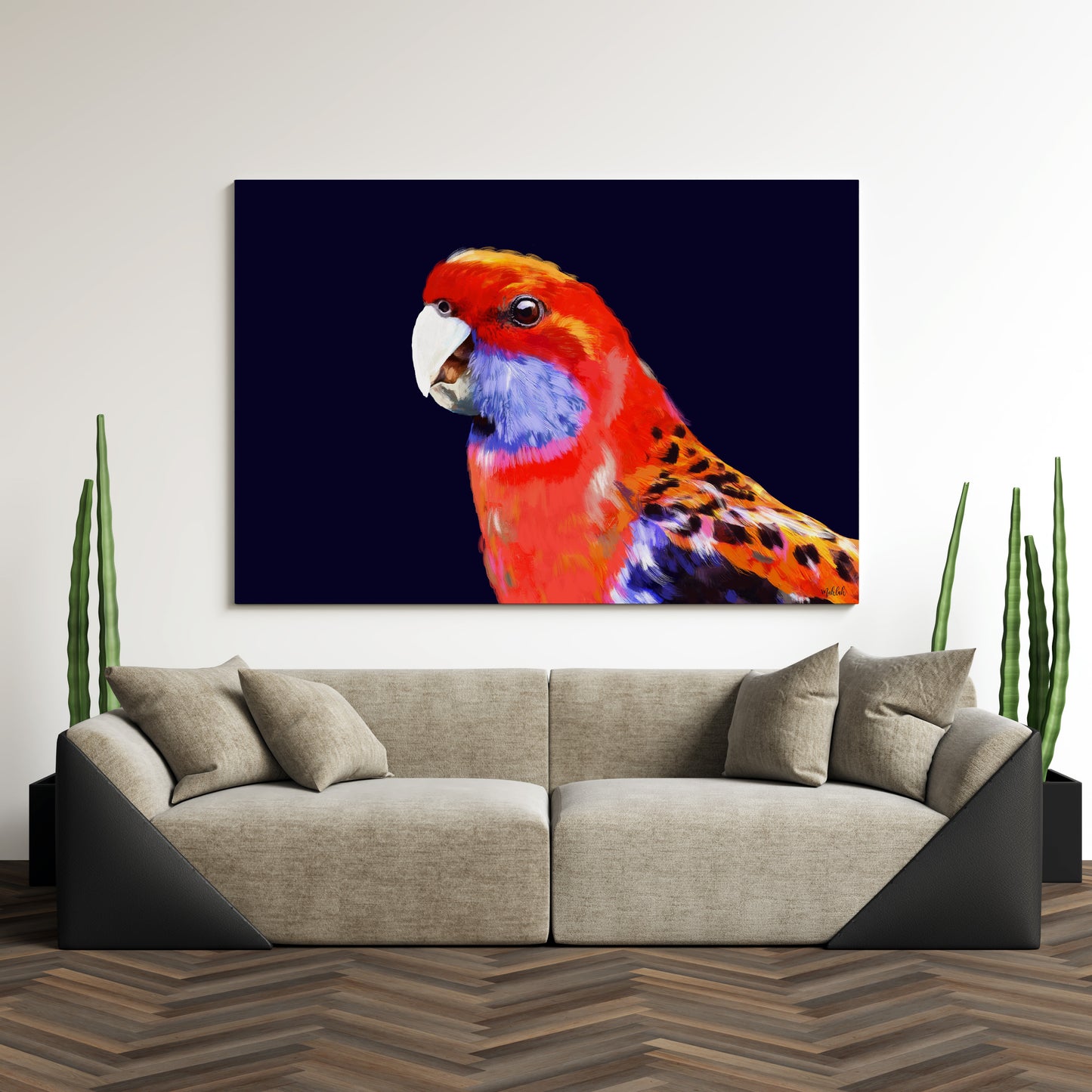 Rosella (red) canvas print