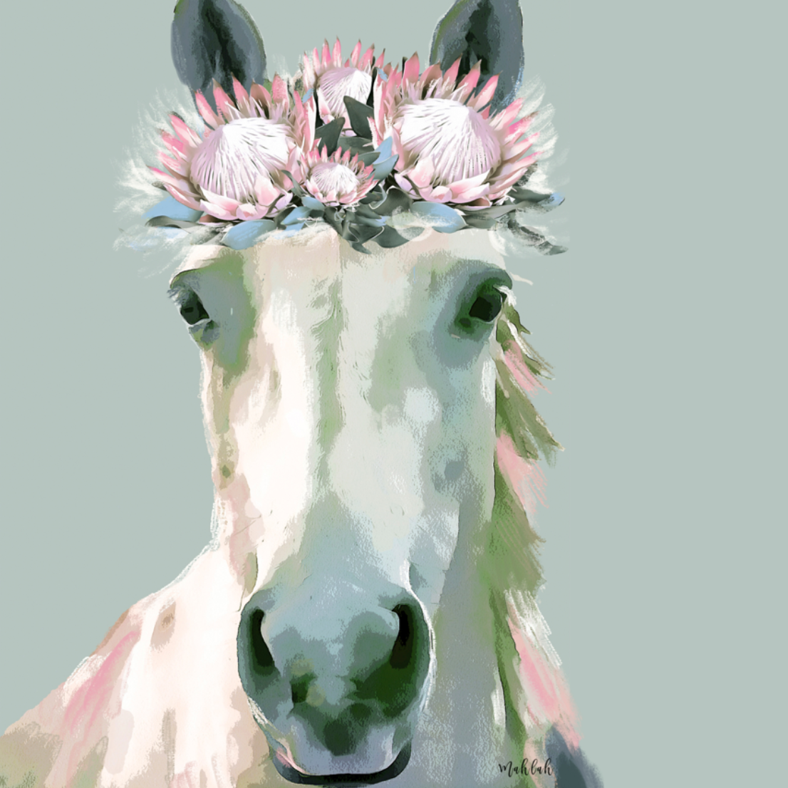 Flower horse Print