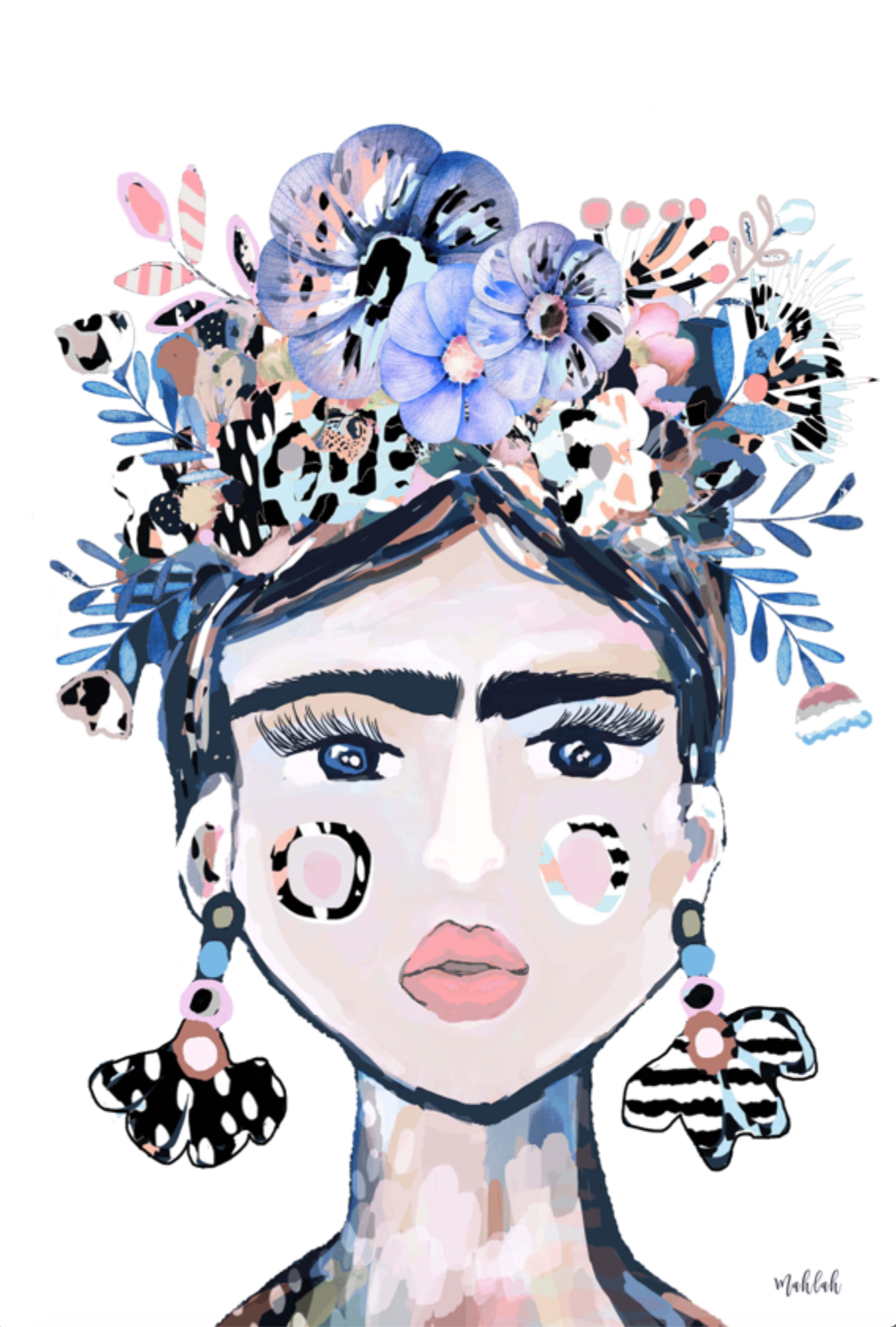 Lida Blue/ white Print