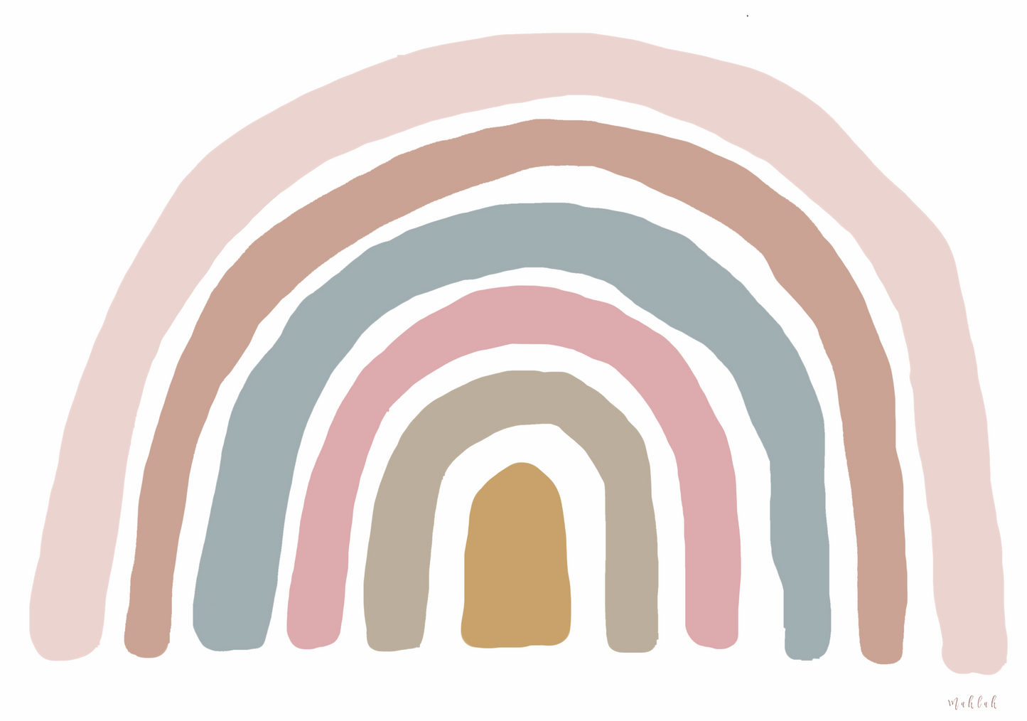Bubble gum Rainbow Print