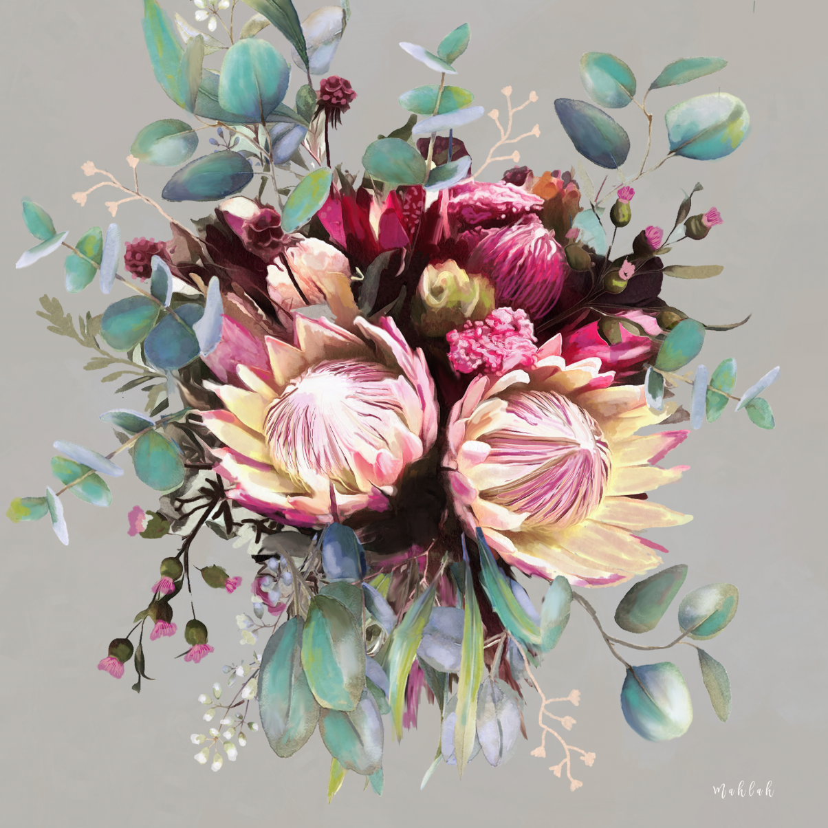 Lauren Print (Grey background)