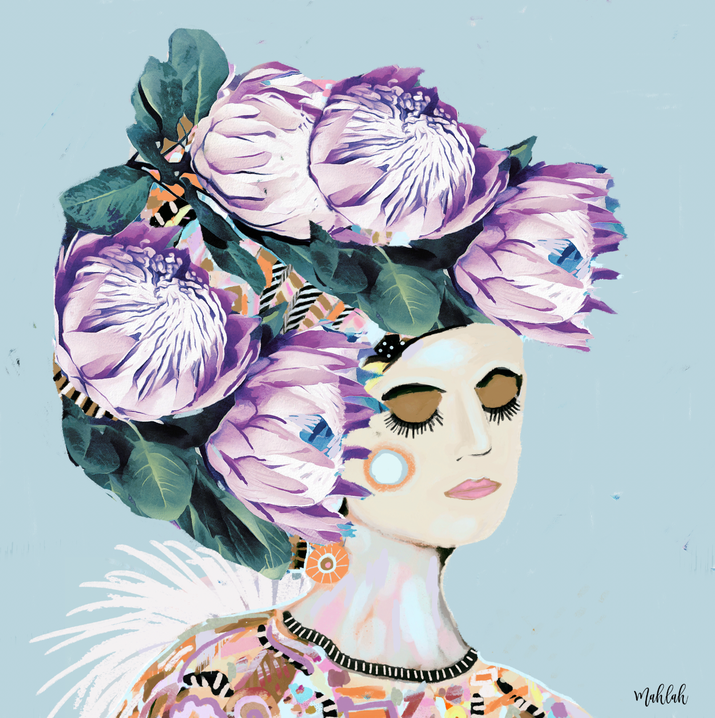 Polly Purple 1 Canvas Print