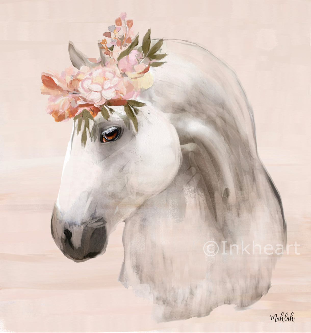 Horse (Square) Canvas Print