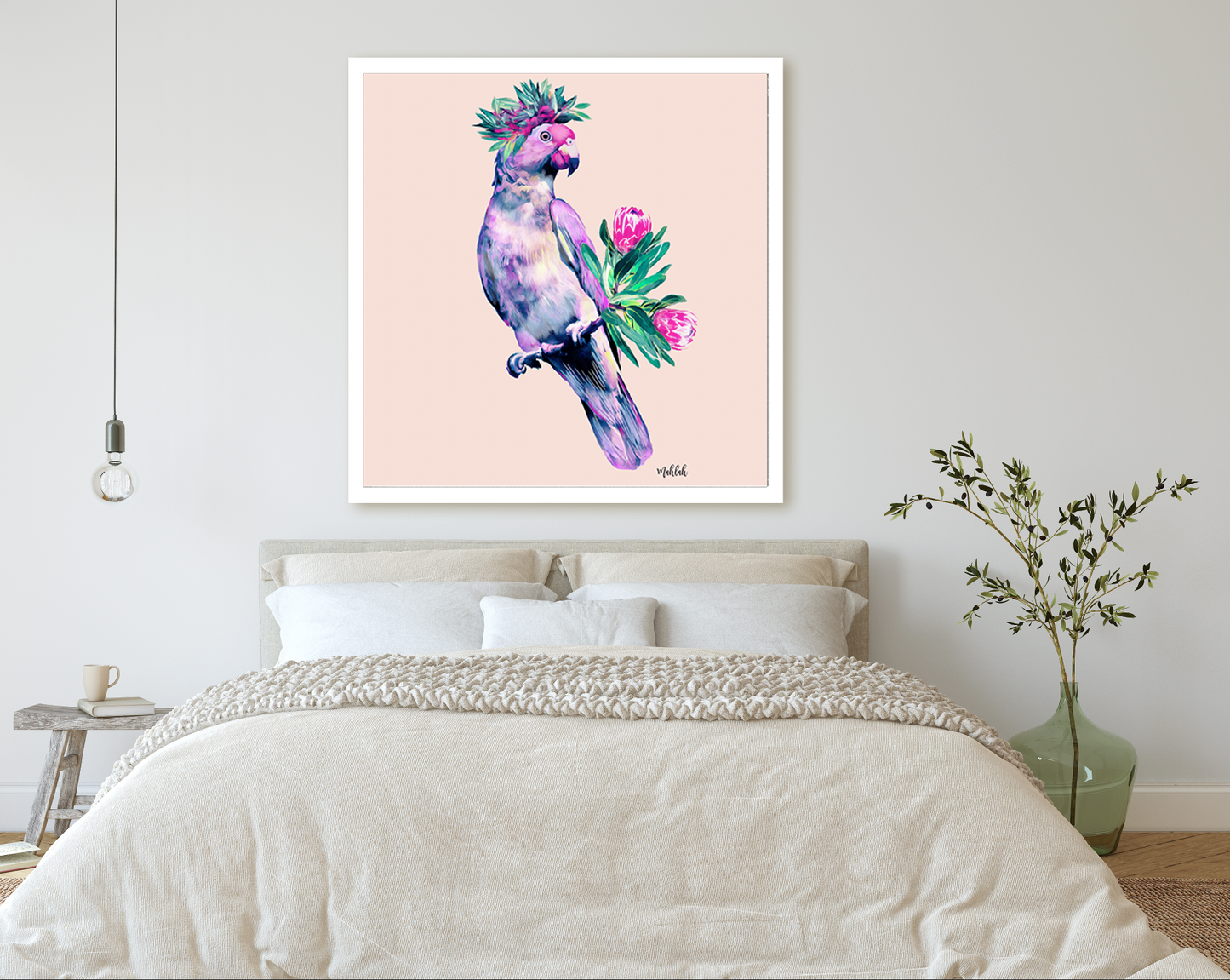 Bright Bird (Square) Canvas Print