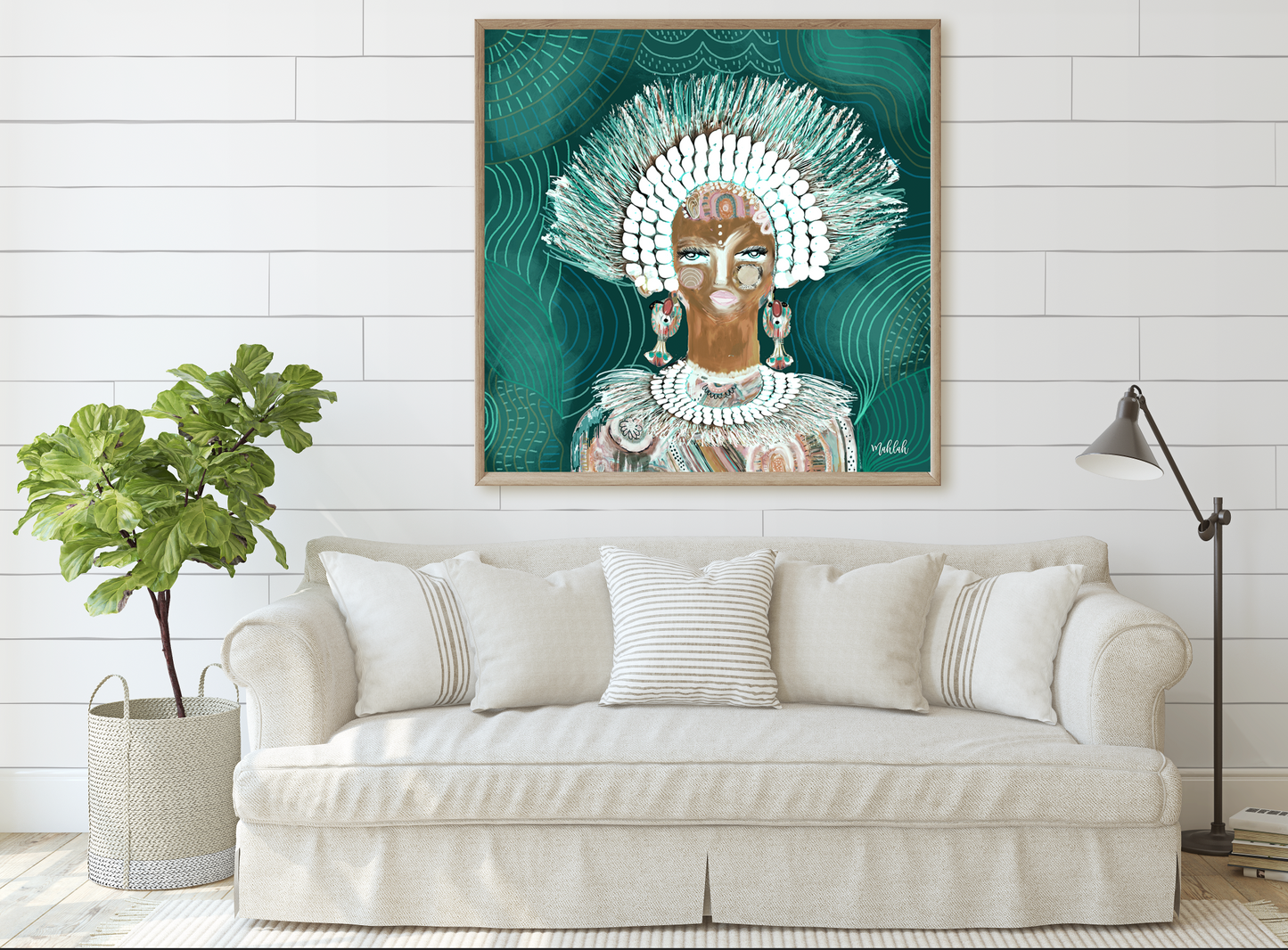 Green Hera (Square) Canvas Print