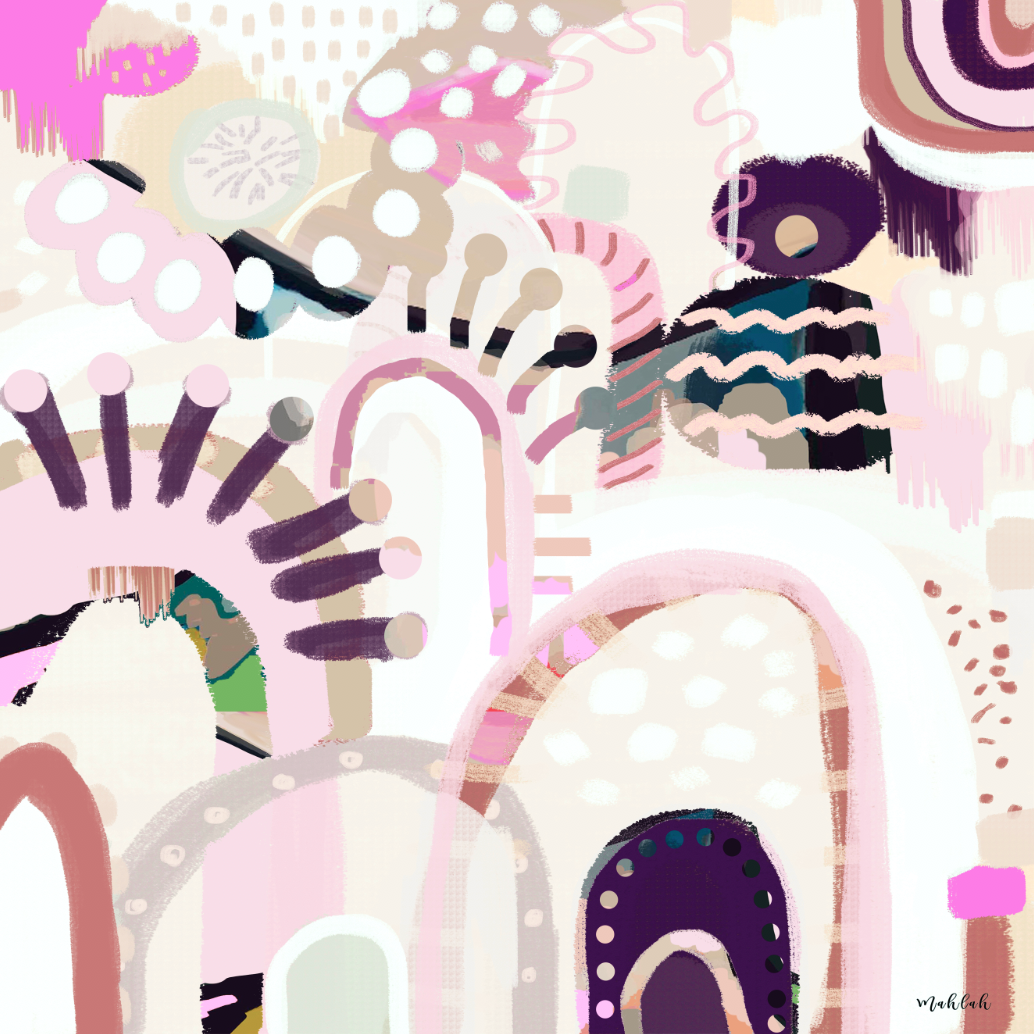 LuLu abstract (Square) Canvas Print