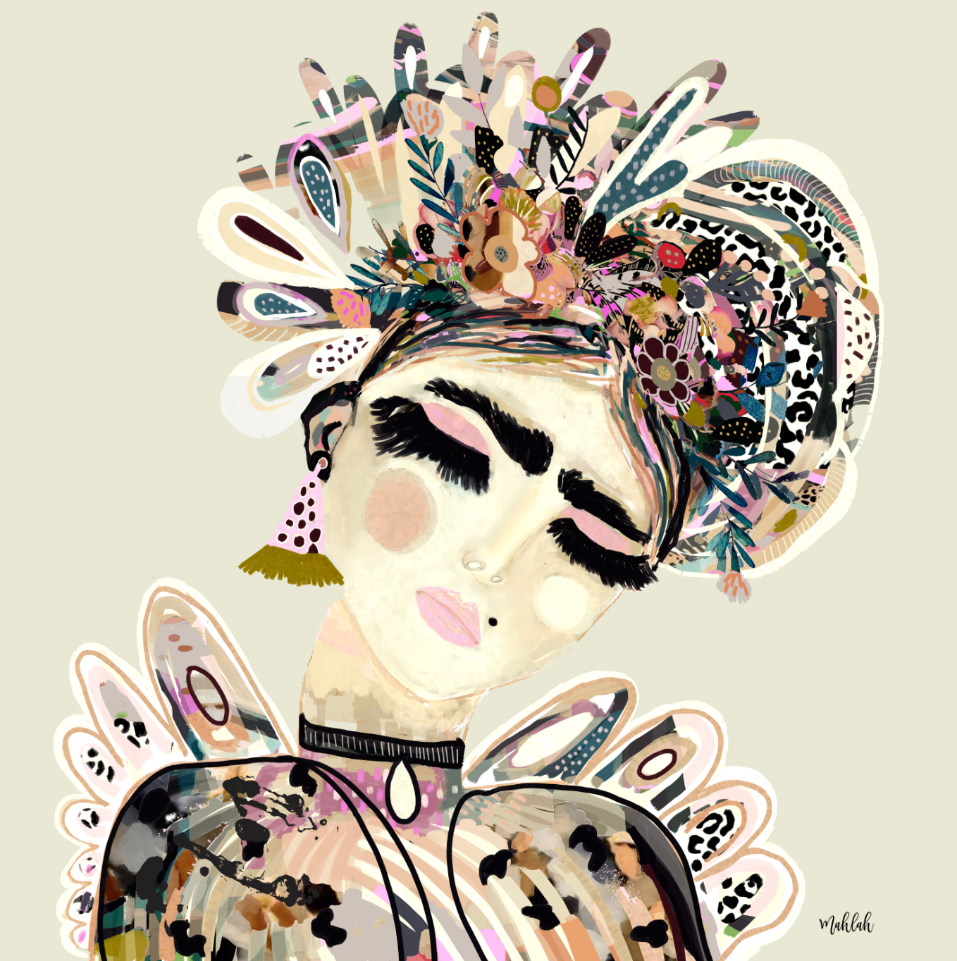 LuLu Brown (Square) Canvas Print