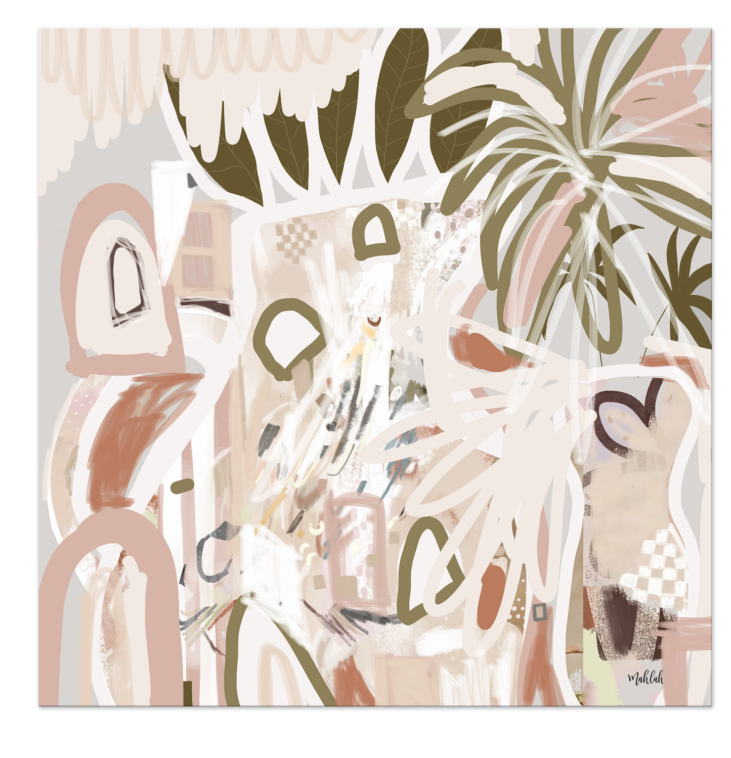 Alabaster abstract Canvas Print