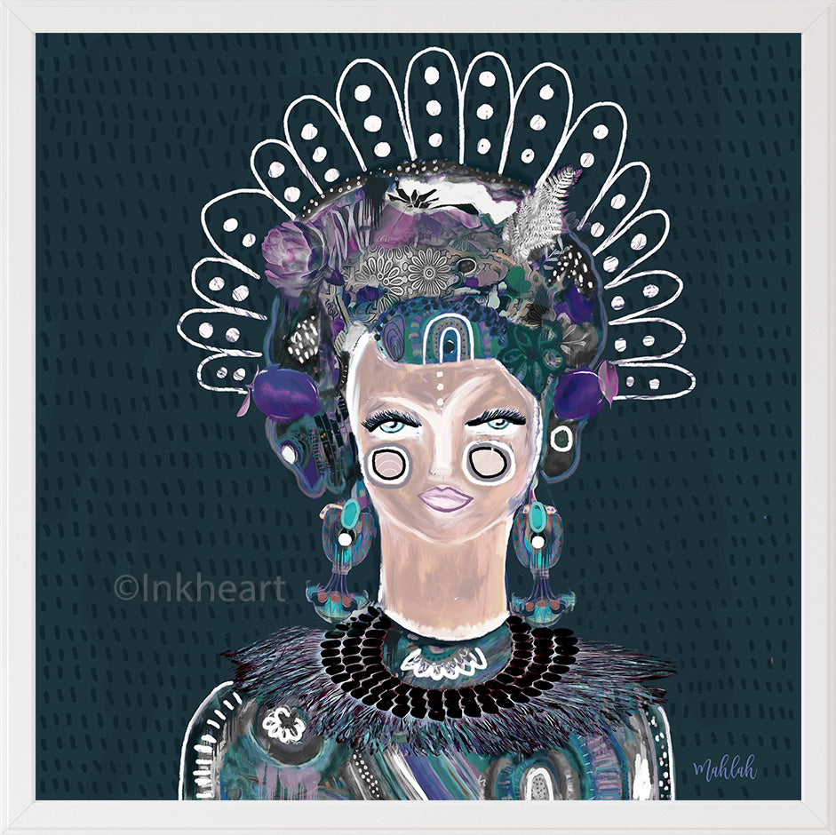 Peacock Hera (Square) Canvas Print