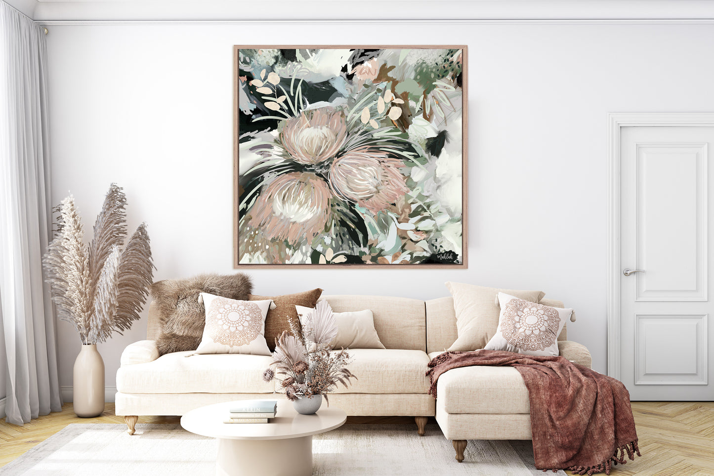 Forbes Florals (Square) Canvas Print
