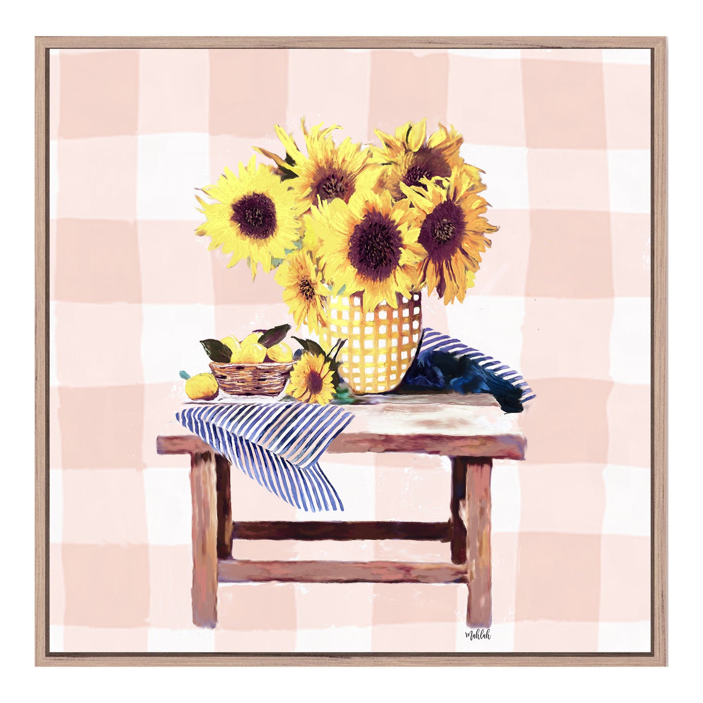 Spring table (Square) Canvas Print