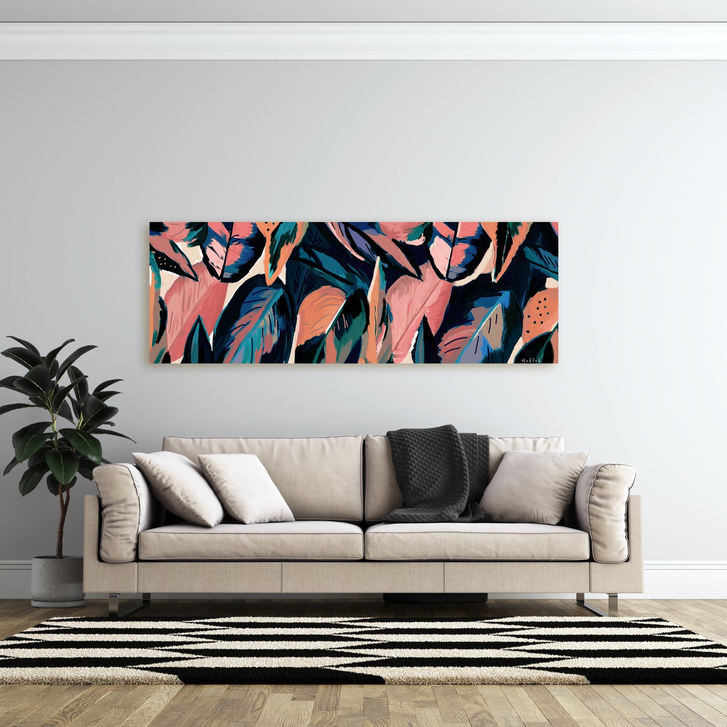 (Panoramic) Leaves Canvas Print