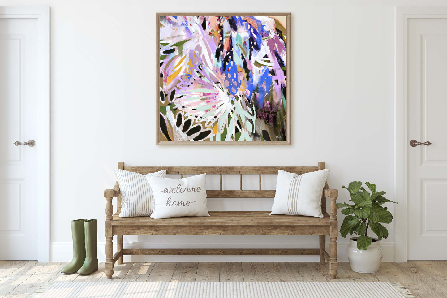 Jabiru Abstract Canvas Print