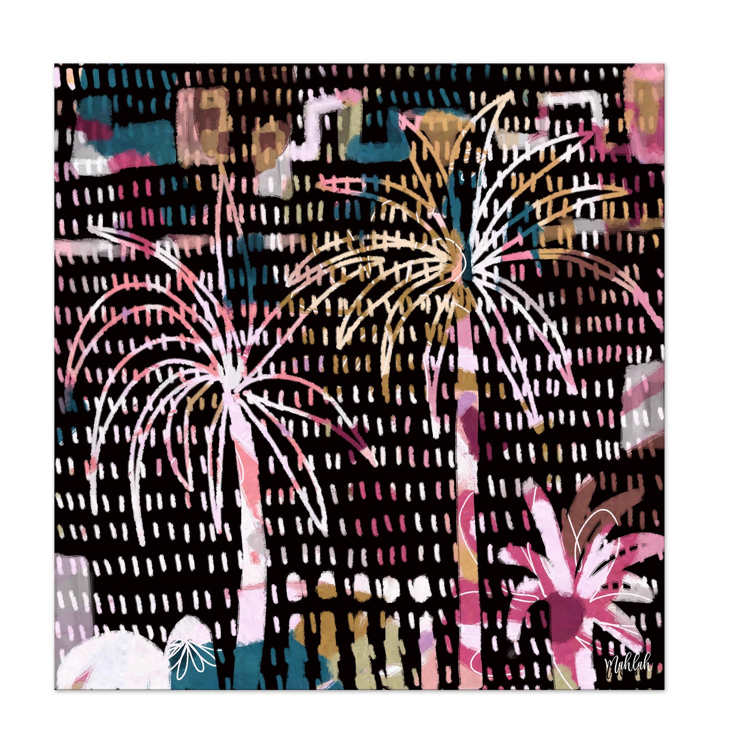 Luna Lines tropical canvas print