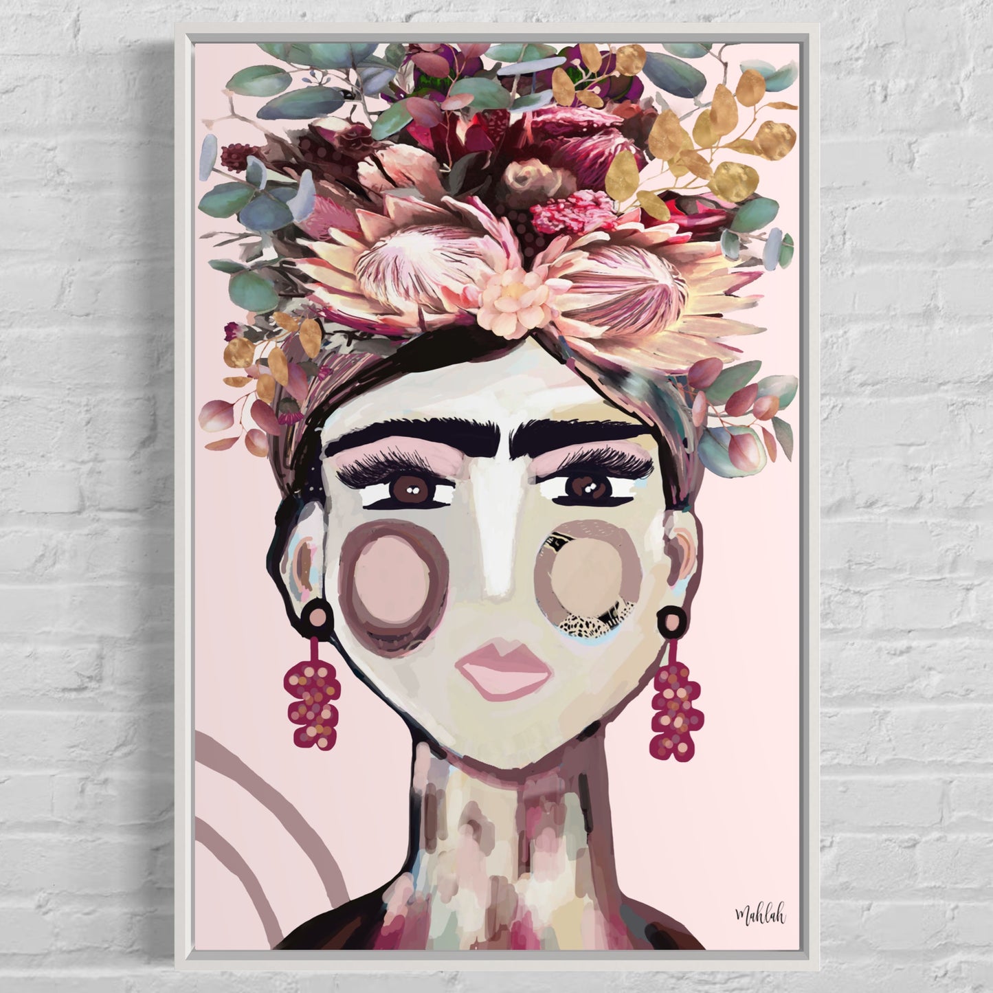 Australian Frida (Pink) canvas print