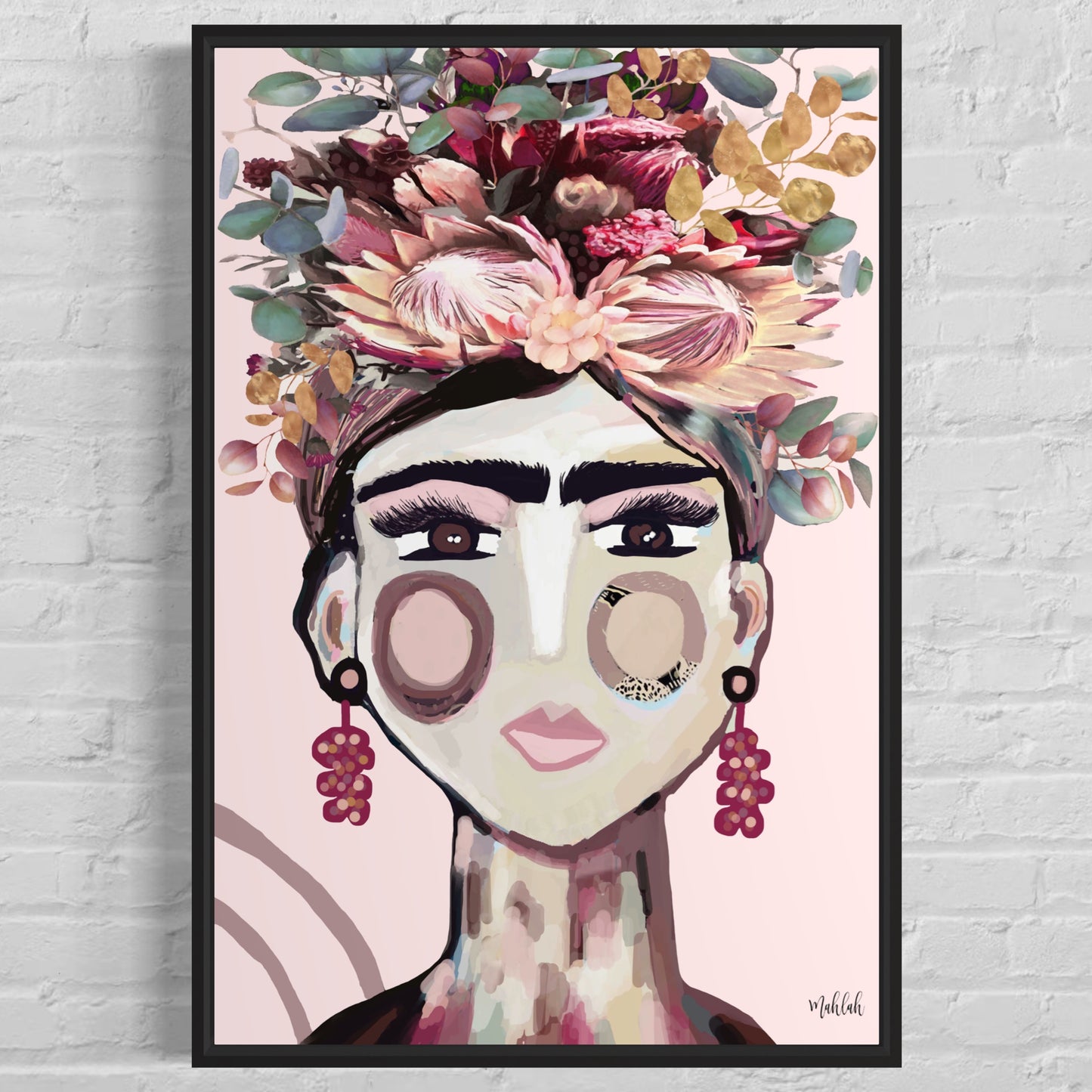 Australian Frida (Pink) canvas print