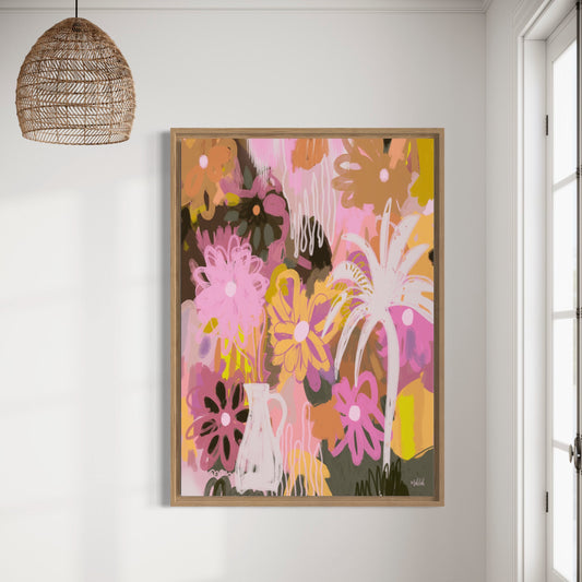 Flower Power Hippy (Rectangle) canvas print