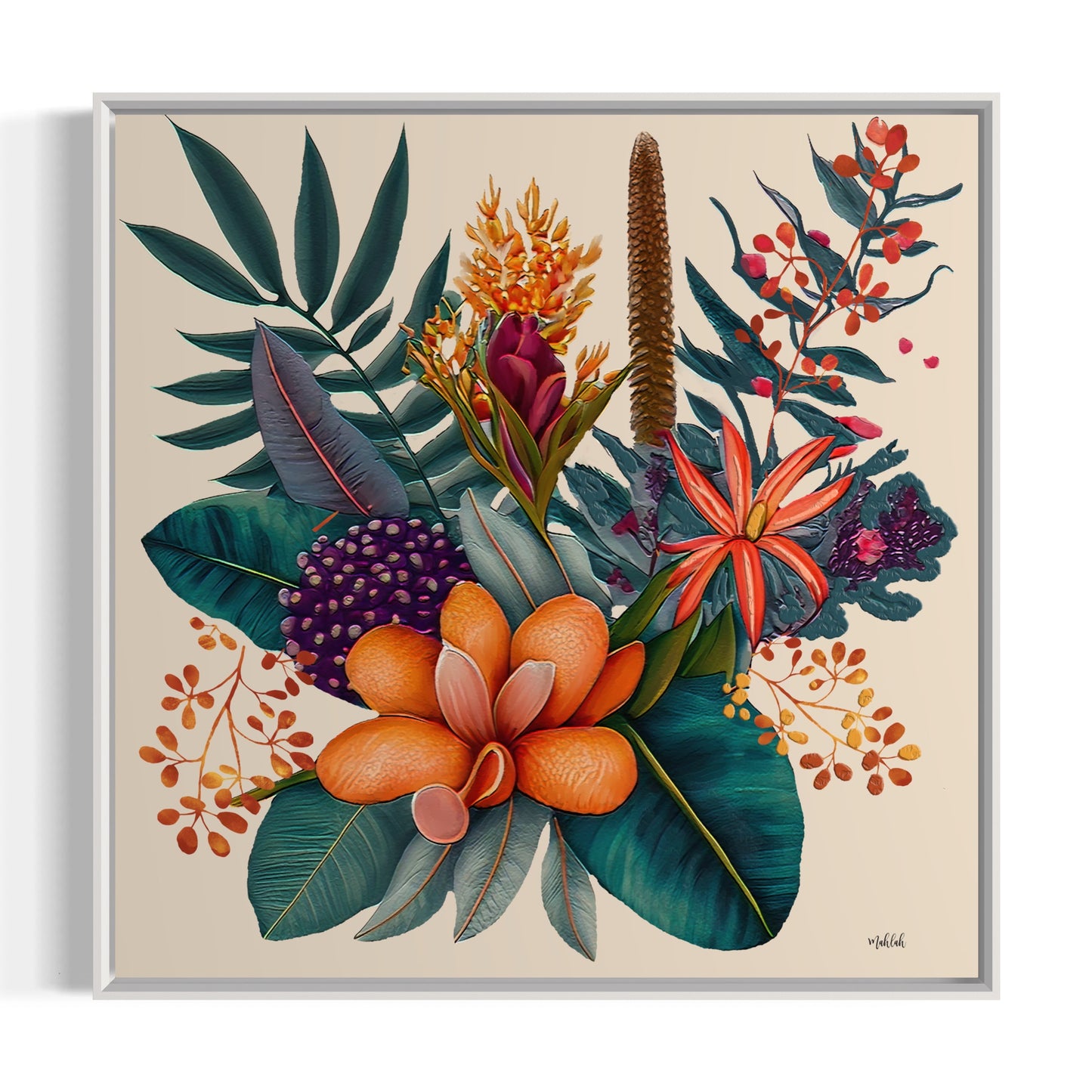 Alpha flowers canvas print