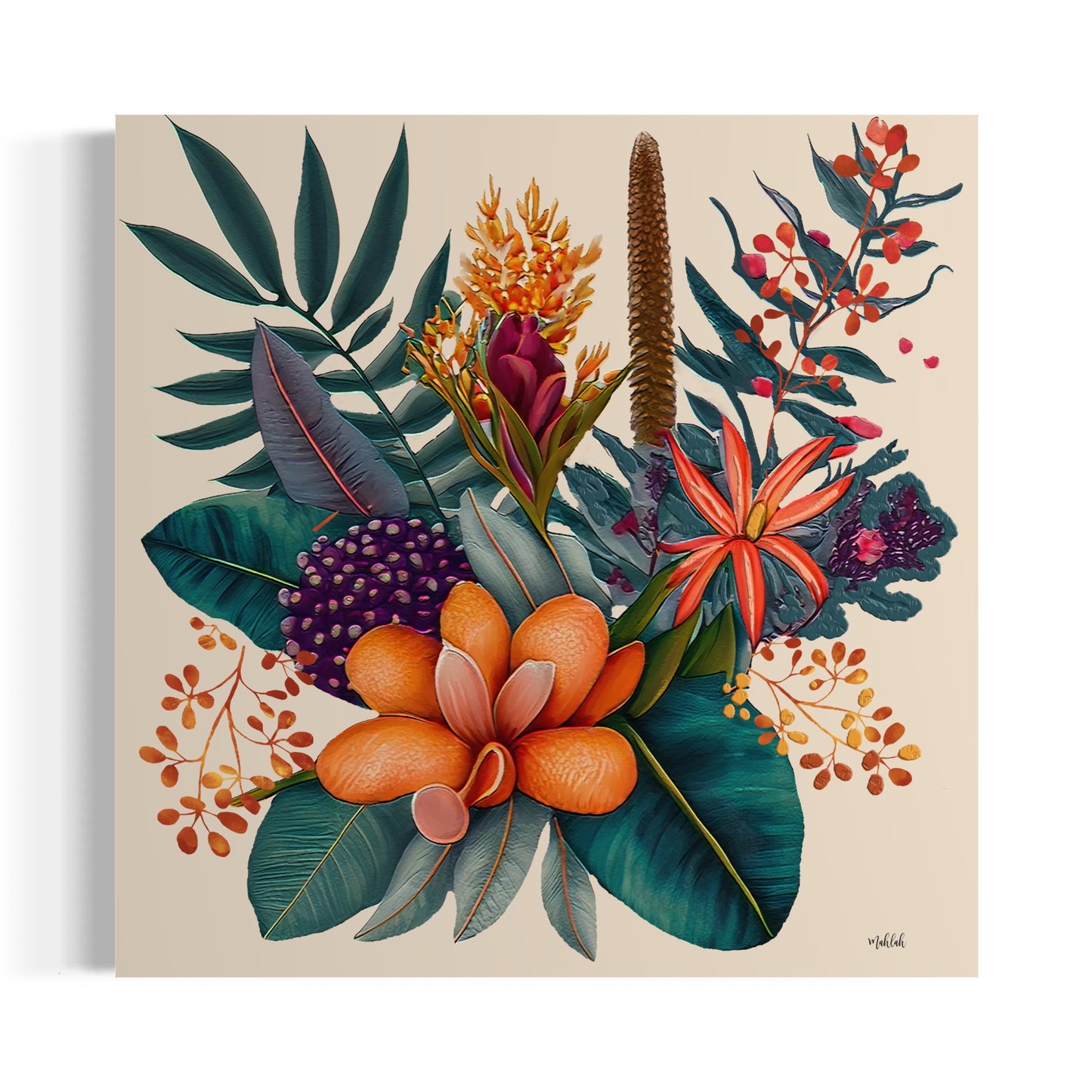 Alpha flowers canvas print