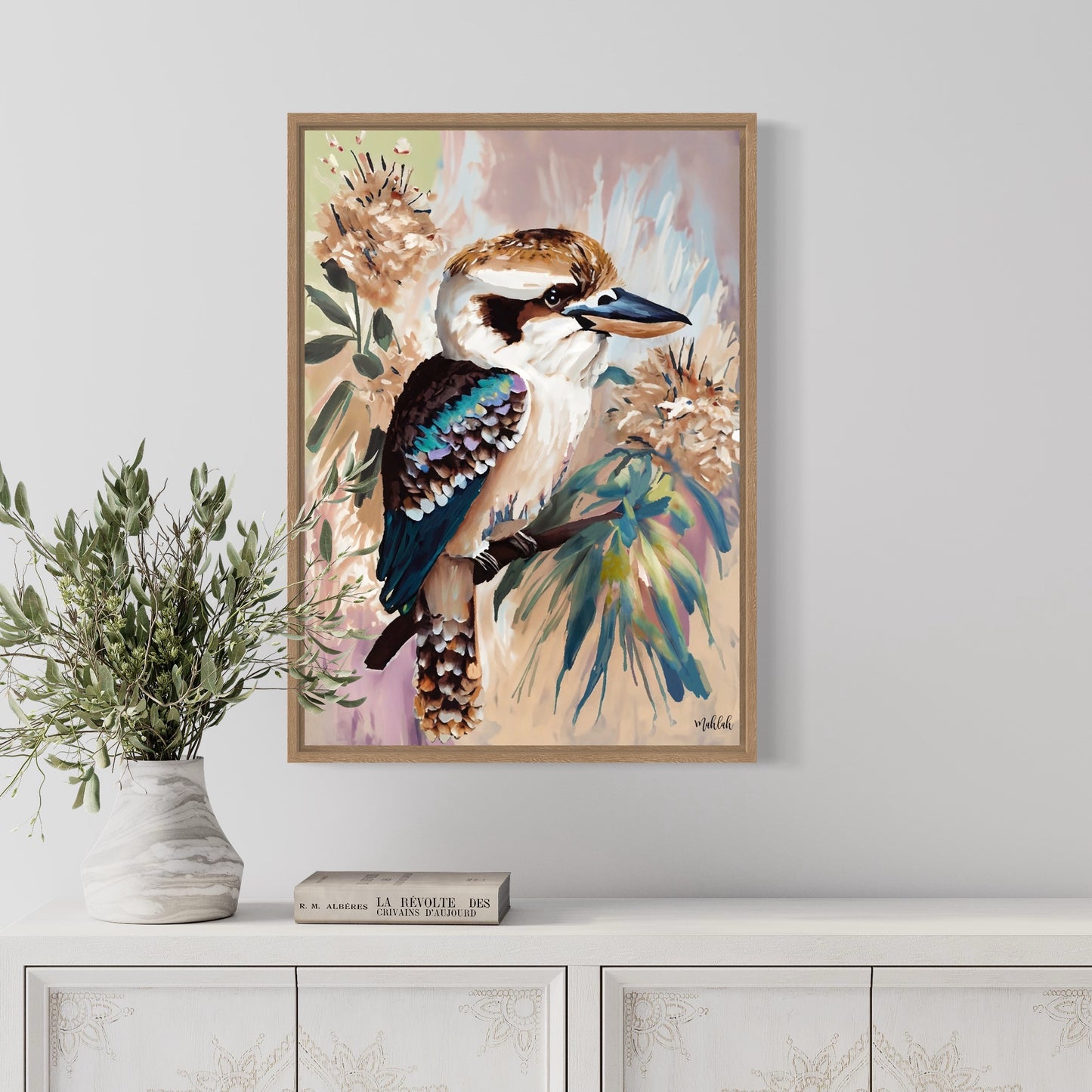 Kookaburra Bloom canvas print