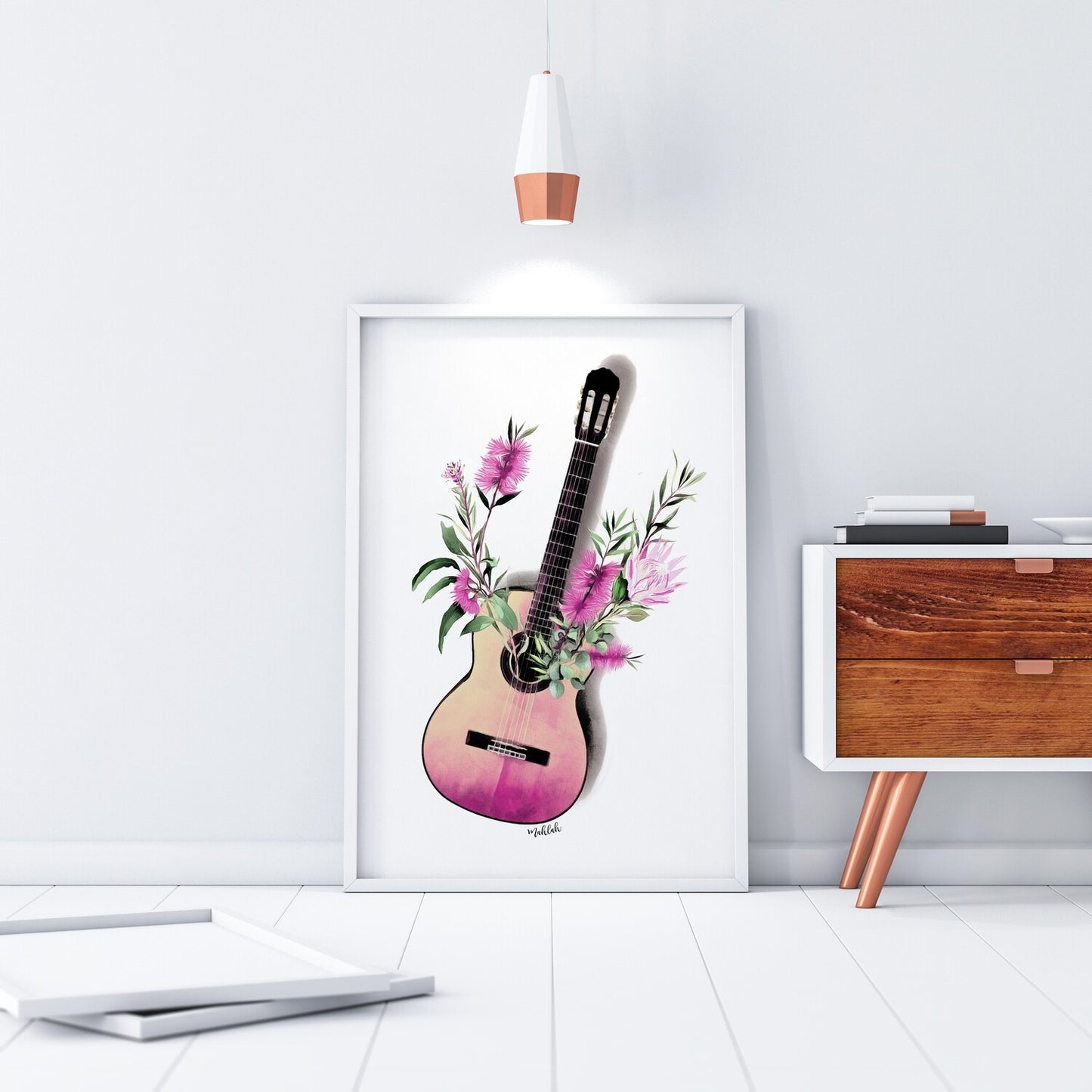 Guitar Pink  Print