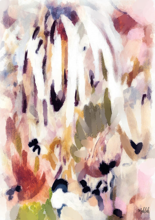 Abstract Pink bloom Print