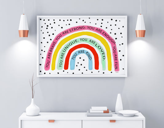 Affirmation rainbow 3 Art  Print