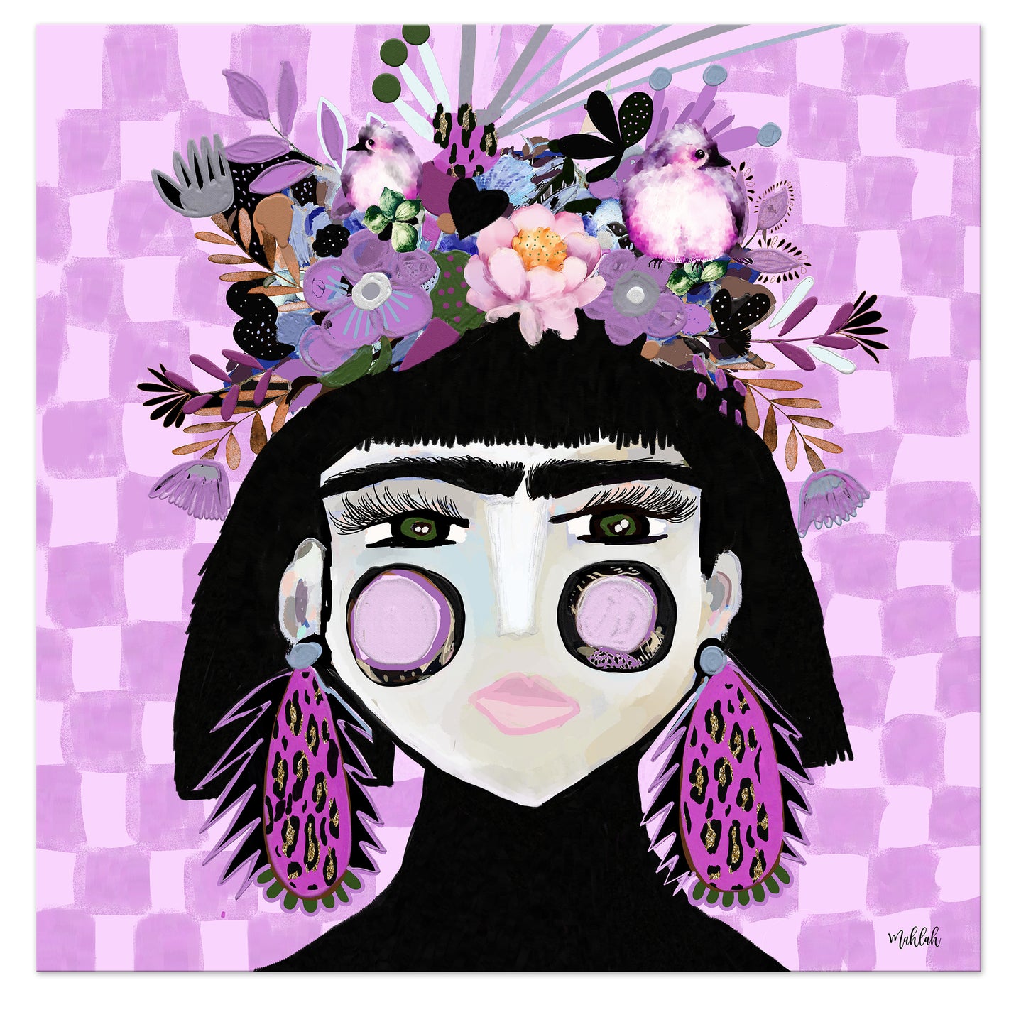 Purple Frida Canvas Print