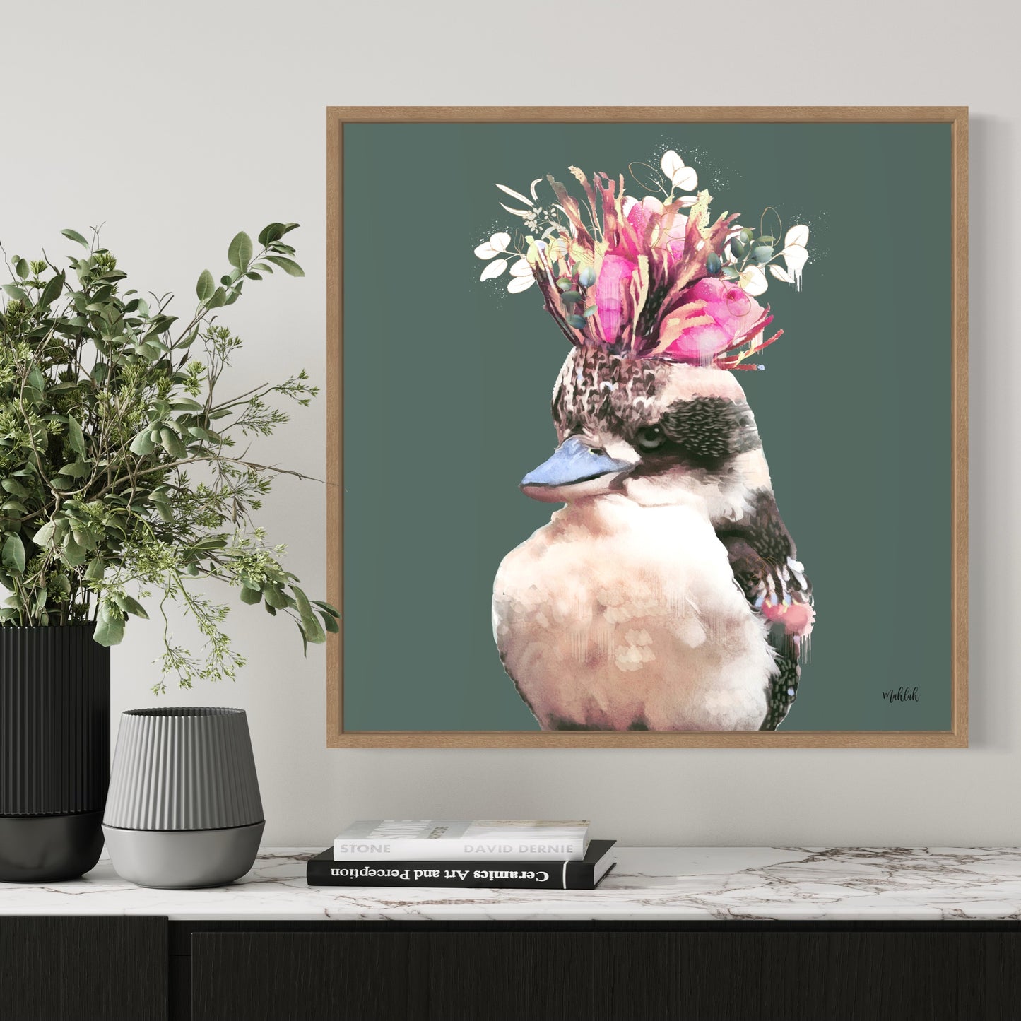 kookaburra to match funky Frida Canvas Print