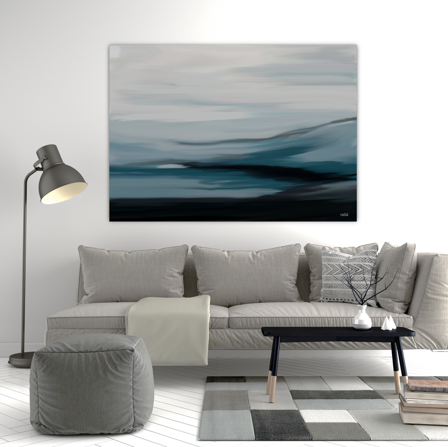 Sea flow abstract Canvas Print