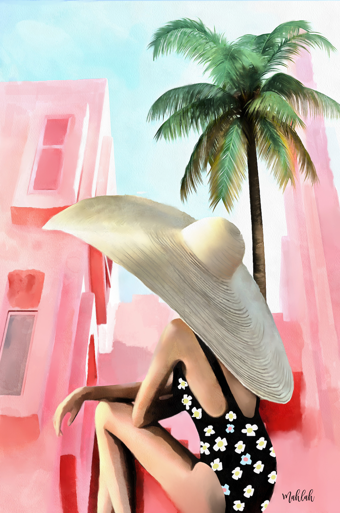 Summer Palm Canvas Print