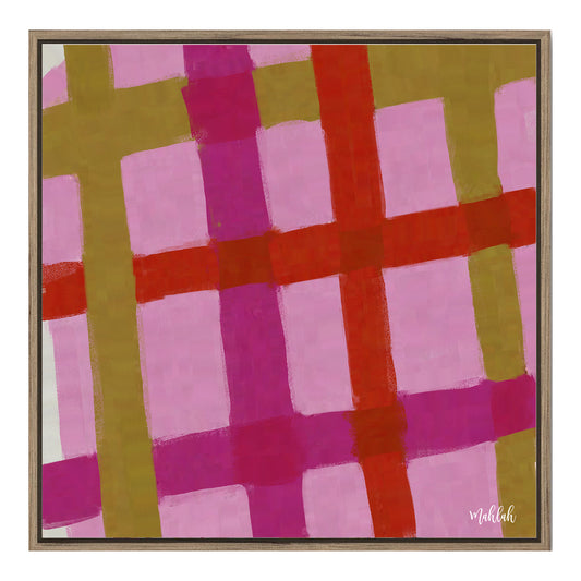 Criss cross Lolly  (Square) Canvas Print