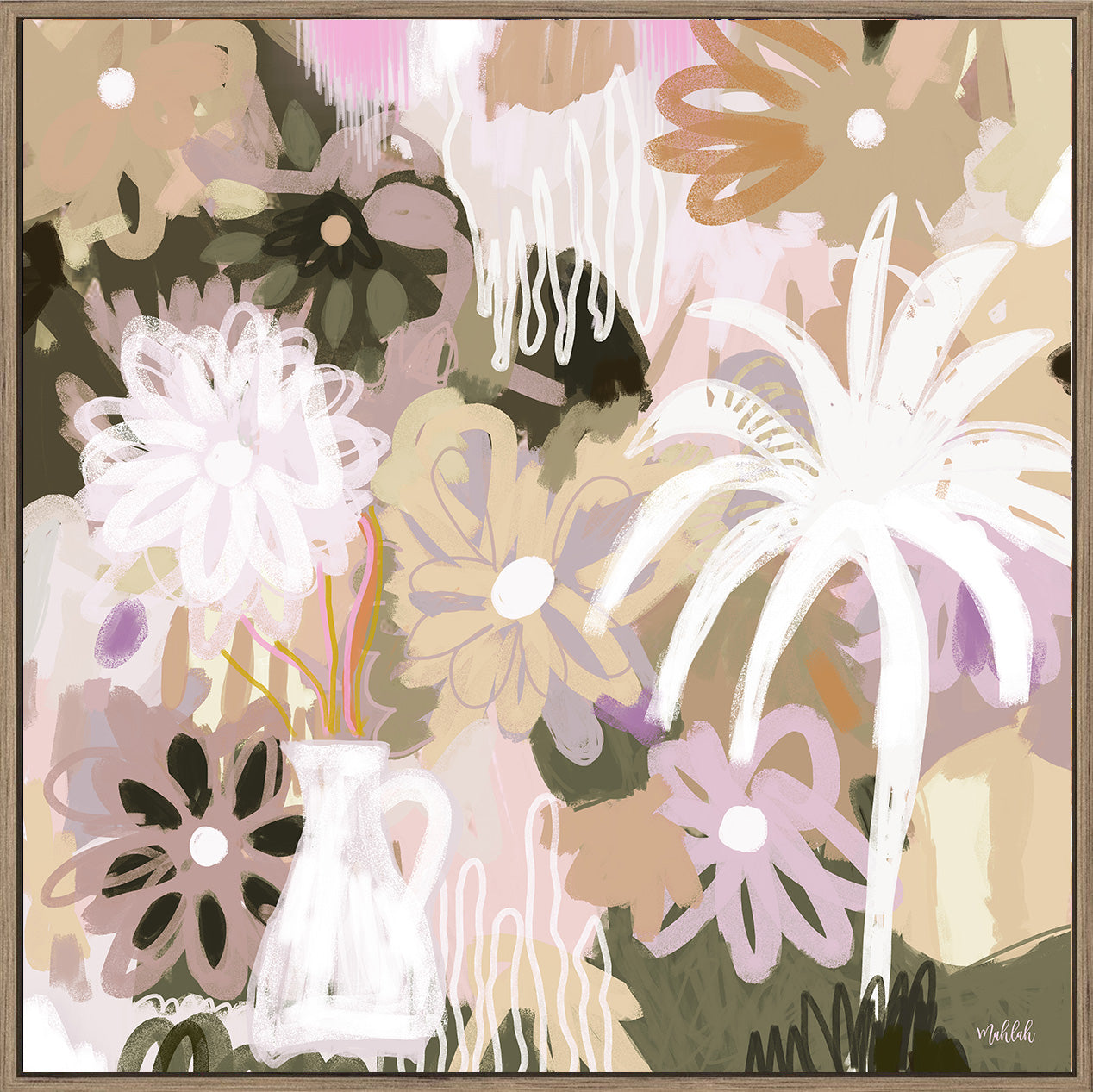Flower power Neutral Canvas Print