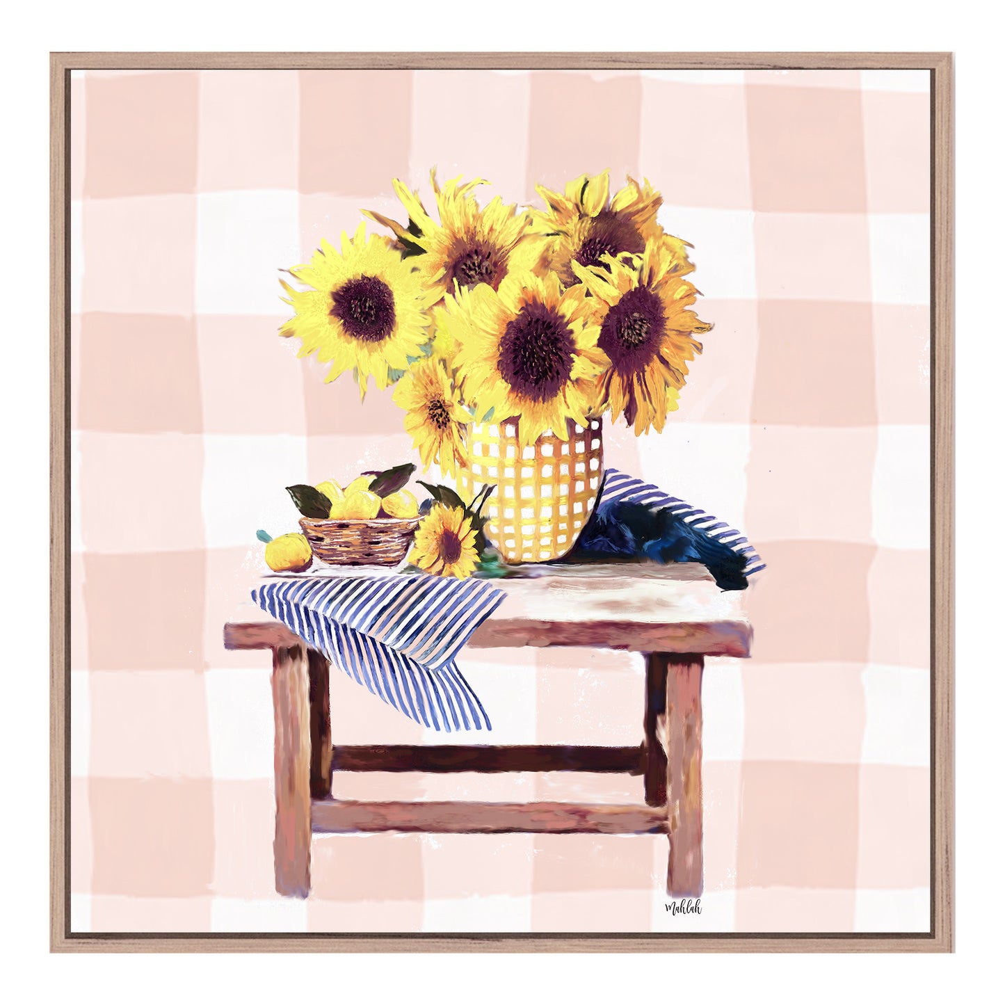 Spring table  (Square) Canvas Print