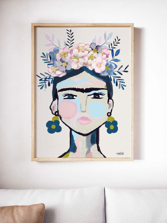 Frida Jabiru (white) Canvas Print