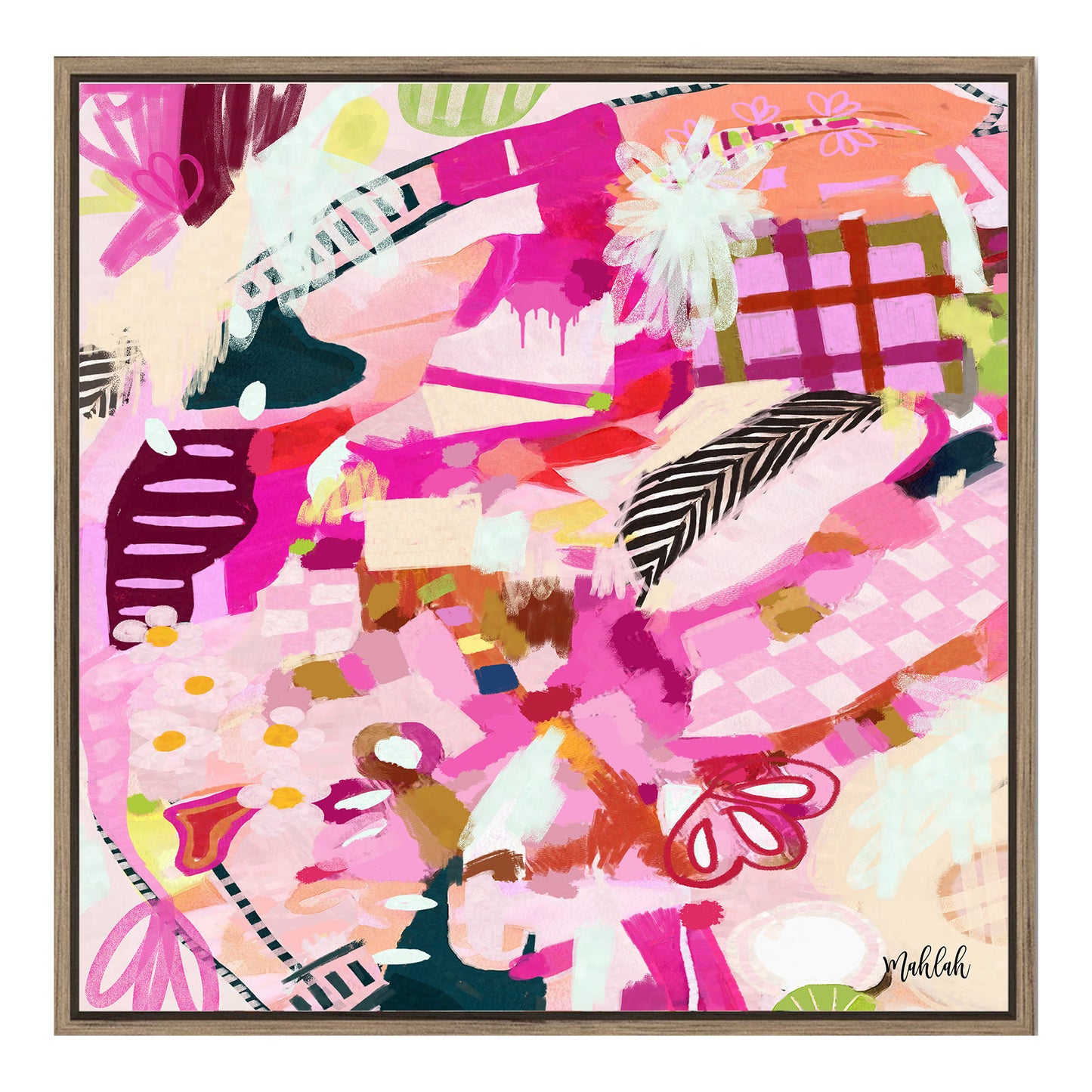 Abstract Lolly  (Square) Canvas Print