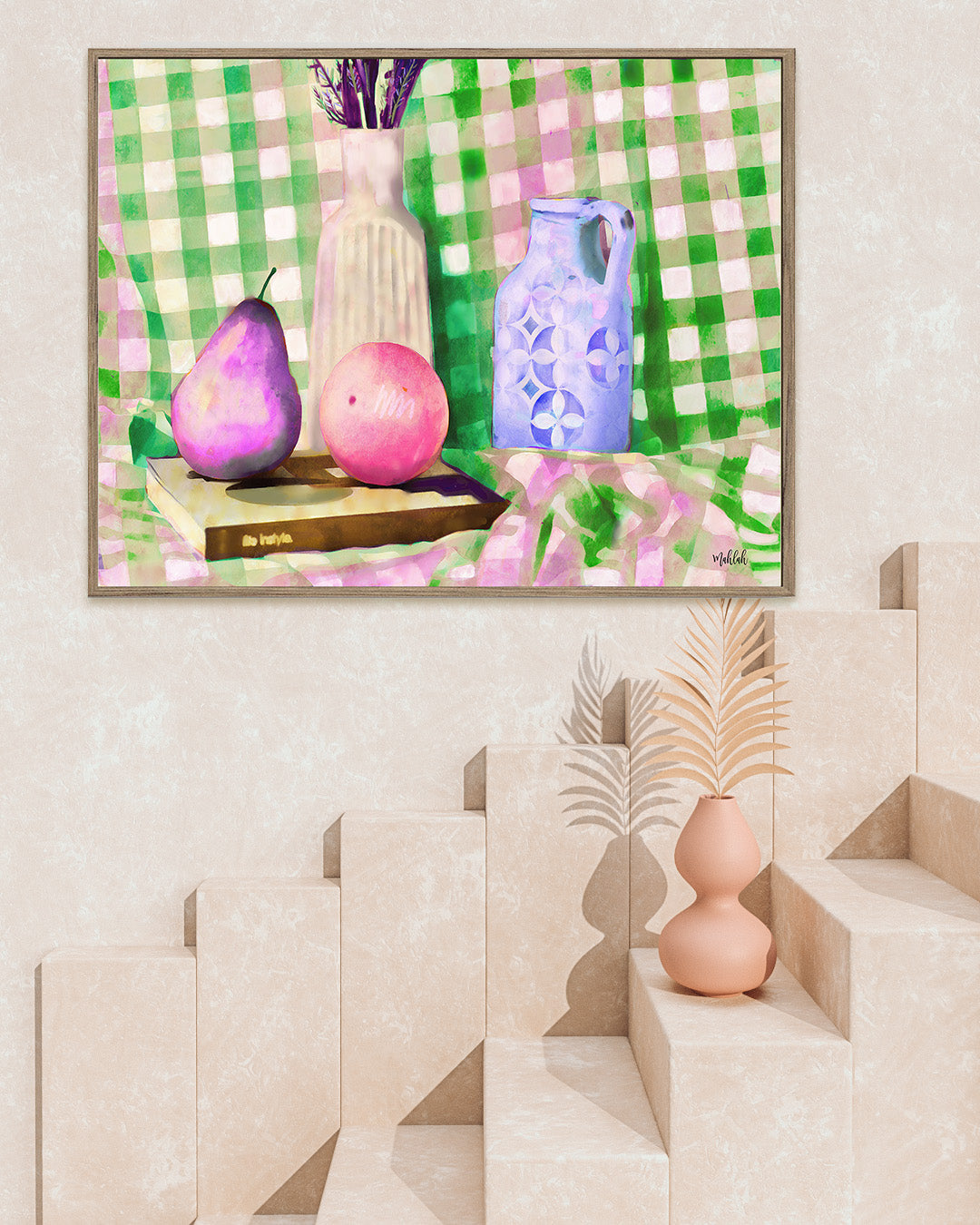 Gingham lunch Canvas Print