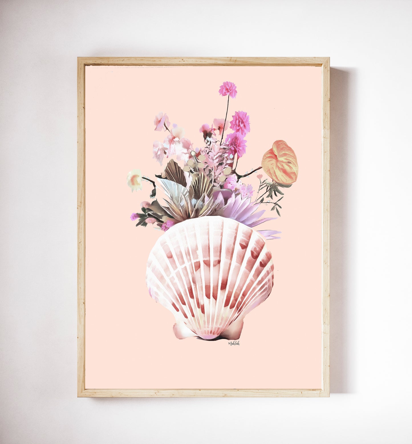 Flower shell (Peach) Canvas Print